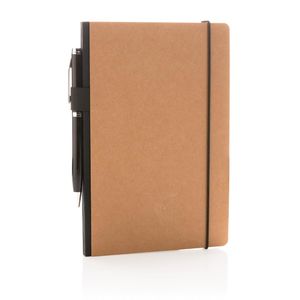 Carnet soufflet FSC | Carnet publicitaire Brown 3