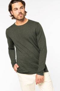 Pull Lyocell Tencel H | Pull publicitaire Organic Khaki Heather