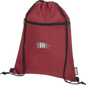 Sac cordon Ross | Sac avec cordon personnalisable Rouge foncé chiné 1