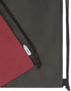 Sac cordon Ross | Sac avec cordon personnalisable Rouge foncé chiné 4