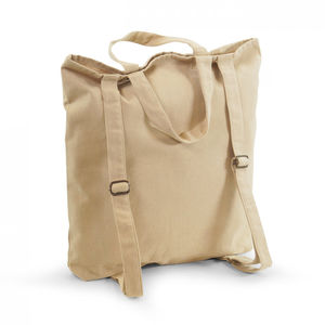 Toteback coton recyclé | Sac à dos personnalisé Naturel 1